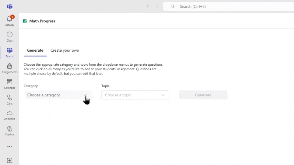 Microsoft Teams integra Math Progress e simplifica avaliações de Matemática - Imagem do artigo original