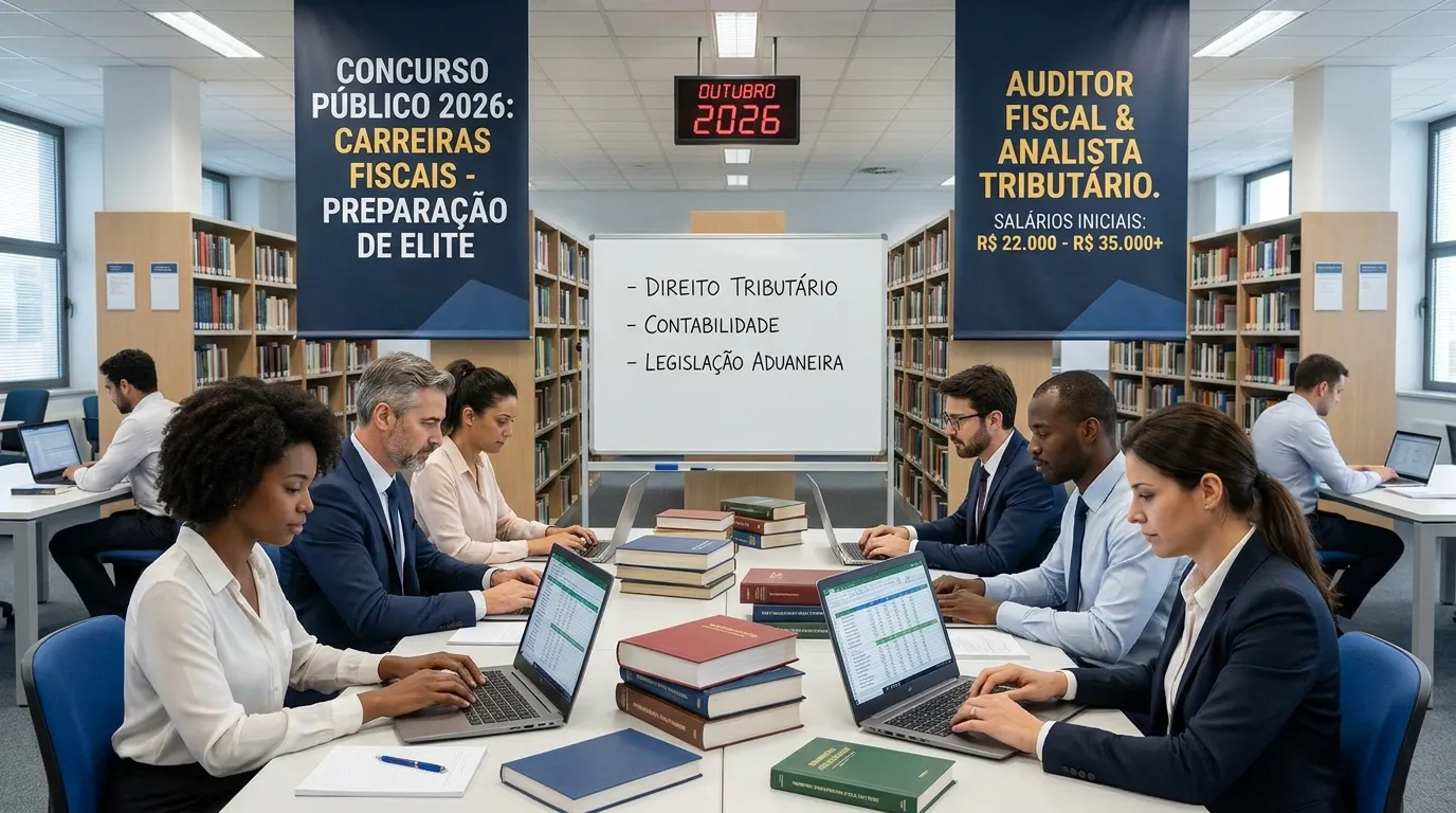 Editais de concurso público para carreiras fiscais