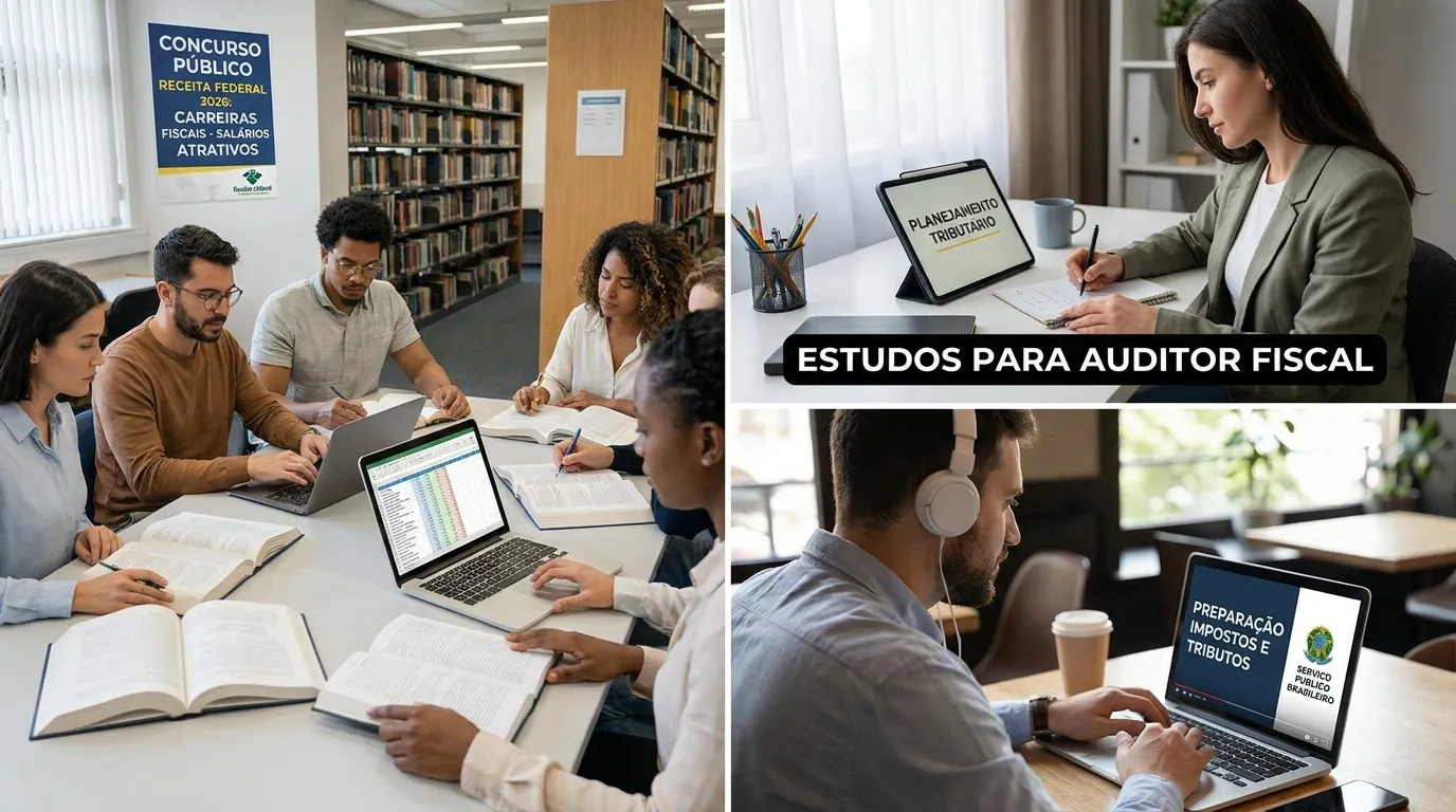 Concursos 2026: carreiras fiscais com vagas previstas e salários que chegam a R$ 39 mil