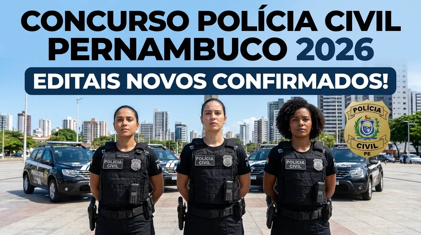 Concurso Polícia Civil de Pernambuco 2026: Confira Cargos, Vagas e Onde Fazer a Prova